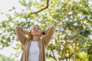 Happy woman in nature